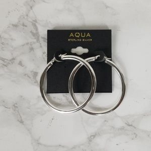 Aqua Jewelry - Aqua Sterling Silver Hoop Earring Aqua Jewelry - Aqua Sterling Silver Hoop Earring